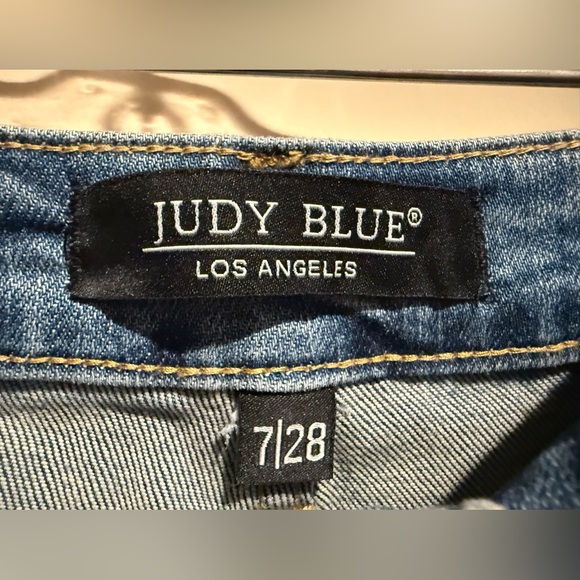 Judy Blue Boyfriend Fit Jeans Size 7/28 Stretch distressed - Picture 6 of 11